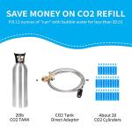 GURUDAR CO2 Tank Adapter with Stainless Steel Hose