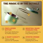 Popsmith Popcorn Popper in Butter - 6 Quart Stovetop Popcorn Machine - Stainless Steel Popcorn Maker Compatible with All Stovetops