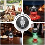 Electric Whiskey Smoker Kit - 7-Color LED, 6 Wood Flavors, Rechargeable Cocktail Smoker for Bourbon, Drinks & Food - Complete Bar Tool Set Gift