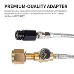 GURUDAR CO2 Tank Adapter with Stainless Steel Hose