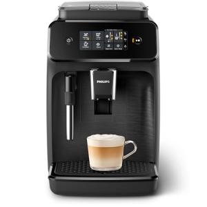 Philips 1200 Series Fully Automatic Espresso Machine, Classic Milk Frother, 2 Coffee Varieties, Intuitive Touch Display, 100% Ceramic Grinder, AquaClean Filter, Aroma Seal, Black (EP1220/04)