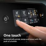 Philips 1200 Series Fully Automatic Espresso Machine, Classic Milk Frother, 2 Coffee Varieties, Intuitive Touch Display, 100% Ceramic Grinder, AquaClean Filter, Aroma Seal, Black (EP1220/04)