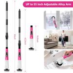 Electric Spin Scrubber,2026 New Adjustable Angle Cleaning Brush，IPX7 Waterproof Shower Scrubber with 3 Speed Settings,9 Brush Heads & Extendable Long Handle for Bathroom, Kitchen and Car Cleaning