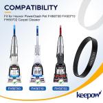 KEEPOW Vacuum Belt for Hoover Power Dash Pet Carpet Cleaner, Replace Part 440012733/440014074, Fit Model FH50700 FH50710 FH50702 (2 Pack)