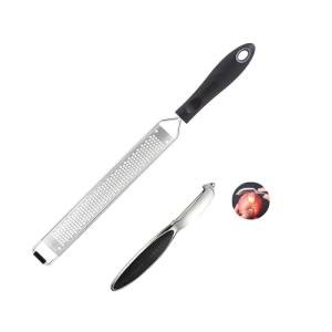 Kitchen Tool Set:Ultra Sharp Lemon Zester| Cheese Grater & Vegetable Peeler - Perfect for grating for Parmesan, Lemon, Ginger, Garlic, Nutmeg, Chocolate, Fruits - Effortless Fruit/Vegetable Peeling