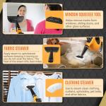 Handheld Steam Cleaner, Pressurized Multi-Surface Steam Cleaner for Home Use with 11pcs Accessories, All Natural Steamer for Cleaning Tile, Grout, Grime, Grease, Window, Couch, Car, Bathroom, Kitchen