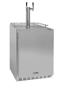 Kegco Kegerator 24" Wide Dual Tap Stainless Steel Undercounter Beer Dispenser HK38SSU-2