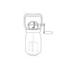 CAROD Traditional Manual Butter Churn Maker, 1.2L Capacity Glass Jar with Sifting Lid, Create Delicious Homemade Butter within 15 Min, Upgraded Design Protect from Injury(White, 1.2L)