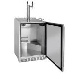Kegco Kegerator 24" Wide Dual Tap Stainless Steel Undercounter Beer Dispenser HK38SSU-2
