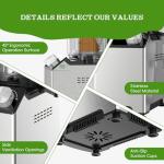 WHUTO Cold Press Juicer, Wide Feed Chute Juicer Machines, Stainless Steel Slow Masticating Juicers Easy to Clean, Vegetables & Fruits Juice Extractor, High Juice Yield, Platinum Color Knob