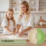 Tortilla Sealer Crimper |Tortilla Maker Large-For 6-12“Tortillas| 3 in 1 Crumpet Tortilla Sealer Adjustable |Quesadilla Crimpe |Flip Wrap Taco Maker| Burrito Maker Quesadilla Press| BPA-Free |Safe