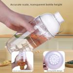 Plastic Bar Cocktail Shaker with Measuring Jigger Set,Hand Drink Mixer Boba Tea Shaker Cup with Scales,Bar Tool Transparent Protein(350ML)