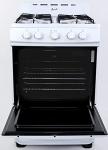 Avanti Gas Range Oven, Compact Freestanding Design, 2.6-Cu.Ft. Capacity 4 Sealed Burners with Electronic Ignition, Includes Broiler Storage Drawer and Accessories, 24-Inch, White