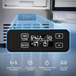 Kismile Under Counter Nugget Ice Maker, Pebble Ice Machine 80 lbs/Day, 24H Timer, Self-Cleaning, Double Ice Baskets, Built-in Ice Maker for Home & Office, Silver