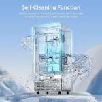 Kismile Under Counter Nugget Ice Maker, Pebble Ice Machine 80 lbs/Day, 24H Timer, Self-Cleaning, Double Ice Baskets, Built-in Ice Maker for Home & Office, Silver