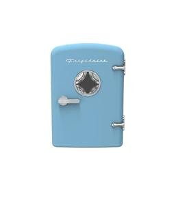 Frigidaire Retro 9-Can Mini Personal Fridge Portable Cooler for Car, Office, Bedroom, Dorm Room, or Cabin, 11.8" D x 7.1" W x 10.1" H, BLUE