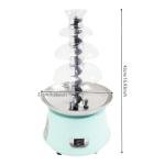 Chocolate Fountain 4 Tier Electric Chocolate Fountain Machine Stainless Steel Chocolate Fondue Fountain for Birthday Party Wedding Celebration (Pink+Silver)