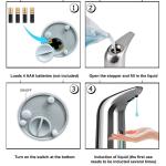 Automatic Soap Dispenser Touchless, TUMAN Pro Battery Operated Electric 14oz/400ml Liquid Hand Soap Dispenser with Motion Sensor, Suitable for Kitchen Bathroom Hotel, IPX6 Waterproof(Silver)…