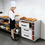 VEVOR Commercial Electric Drawer Warmer, Three-Drawer Stainless Steel Food Warmer, Freestanding Standard Warming Drawer Cabinet, 85°F–185°F Wide Temperature Range, for Restaurant, Hotel Buffet, Bakery