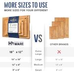 Hiware 4-Piece Bamboo Cutting Board Set