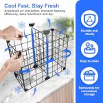 Freezer Organizer Bins - Black Wire Baskets