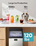 EUHOMY 120lbs Commercial Ice Maker for Home and Bar