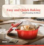 5QT Cast Iron Dutch Oven for Bread Baking