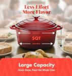 5QT Cast Iron Dutch Oven for Bread Baking