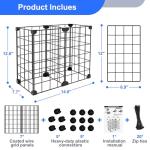 Freezer Organizer Bins - Black Wire Baskets
