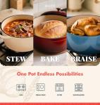 5QT Cast Iron Dutch Oven for Bread Baking