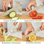 Retrosohoo 6-Piece Khaki Kitchen Knife Set