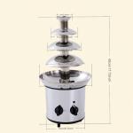 4-Tier Stainless Steel Chocolate Fountain for Parties
