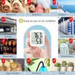 Antonki Digital Indoor Thermometer and Hygrometer Set