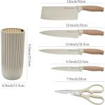 Retrosohoo 6-Piece Khaki Kitchen Knife Set