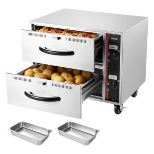 VEVOR Stainless Steel Two-Drawer Food Warmer