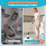 Cordless Electric Spin Scrubber with 8 Brush Heads