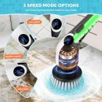 Cordless Electric Spin Scrubber with 8 Brush Heads