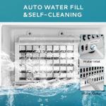 85Lbs Commercial Ice Maker with Auto-Cleaning