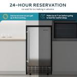 85Lbs Commercial Ice Maker with Auto-Cleaning