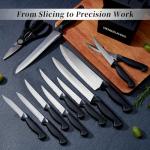 HENKELIVING 14-Piece Kitchen Knife Set with Block