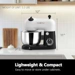 Compact CKEMU Stand Mixer with Stainless Steel Bowl