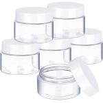 2 oz Clear Plastic Jars with Lids - 6 Pack