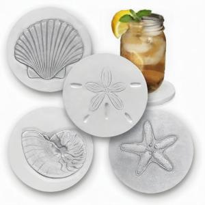 Mixed Shell Drink Coasters - Set of 4