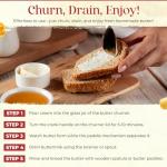 LIWAZA Glass Butter Churner Kit – Make Homemade Butter