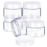 2 oz Clear Plastic Jars with Lids - 6 Pack