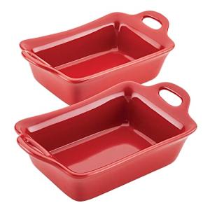 Rachael Ray Red Rectangular Au Gratin Baker Set