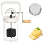 CAROD Manual Butter Churn Maker, 1.2L Glass Jar