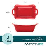 Rachael Ray Red Rectangular Au Gratin Baker Set