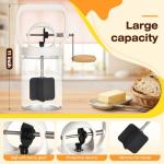 CAROD Manual Butter Churn Maker, 1.2L Glass Jar