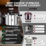 TIBORANG 8.5 QT Stainless Steel Pressure Cooker